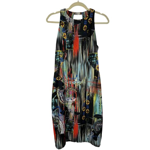 Nicole Miller New York Abstract Print Sheath Dress Size 6 Made in USA - Picture 2 of 11